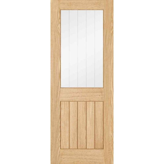 LPD Belize Oak Pre-Finished 1L Glazed Internal Door 78in x 24in x 35mm (1981 x 610mm)
