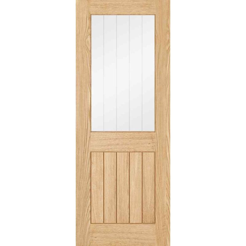 LPD Belize Oak Pre-Finished 1L Glazed Internal Door 80.3in x 28.6in x 40mm (2040 x 726mm)
