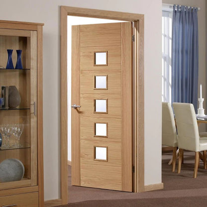 LPD Carini Oak Prefinished Glazed Internal Door 2040 x 726 x 40mm (80.3 x 28.6in)