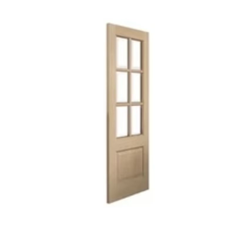 JB Kind Traditional Dove Oak Pre-Finished Glazed Internal Door - 1981mm x 762mm 