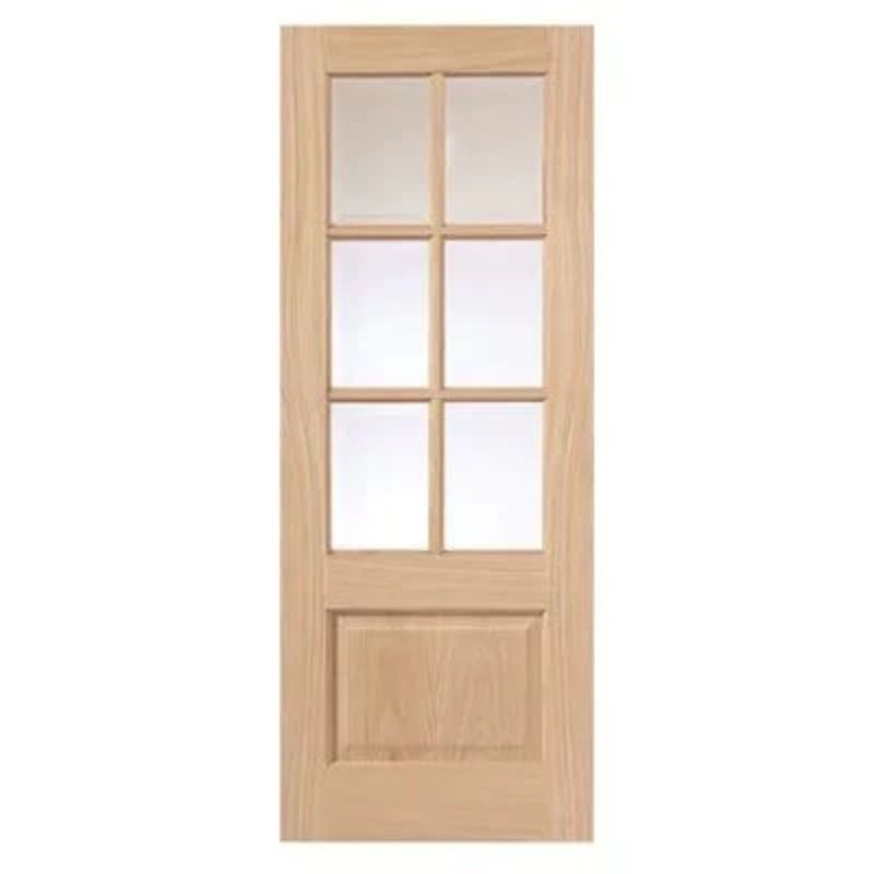 JB Kind Traditional Dove Oak Pre-Finished Glazed Internal Door - 1981mm x 762mm 