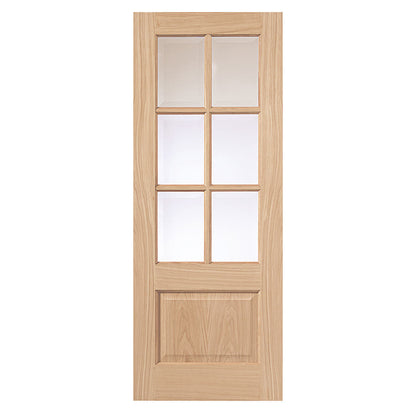 Image for JB Kind Oak Traditional Dove Glazed Internal Door Unfinished