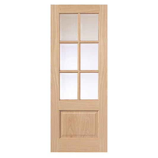 Image for JB Kind Oak Traditional Dove Glazed Internal Door Unfinished