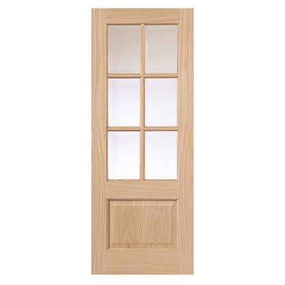 JB Kind Oak Traditional Dove Glazed Internal Door Unfinished 1981 X 610 X 35mm