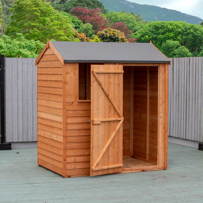 Shire Overlap Amaryllis Reverse Apex Single Door Shed