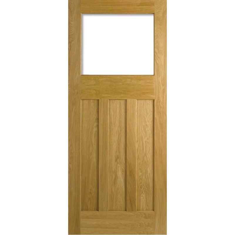 LPD DX30 Oak Top Light Frosted Glazed Internal Door 78in x 27in x 35mm (1981 x 686mm)