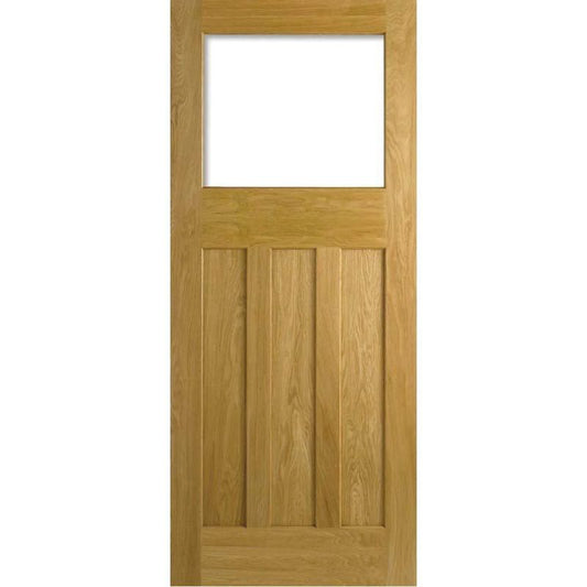 LPD DX30 Oak Top Light Frosted Glazed Internal Door 78in x 30in x 35mm (1981 x 762mm)