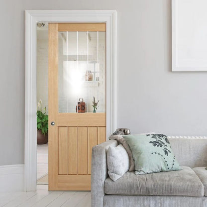 Image for LPD Mexicano Oak Half Light Glazed Internal Door