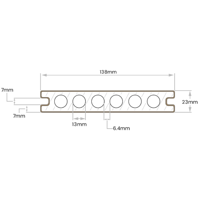 DDecks Duro360 Composite Reversible Decking Board 138mm x 23mm x 3.6m - All Colours