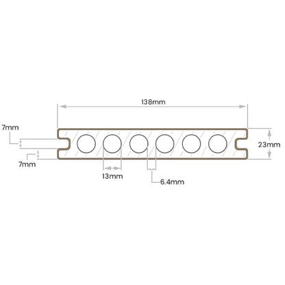 DDecks Duro360 Composite Reversible Decking Board 138mm x 23mm x 3.6m - All Colours