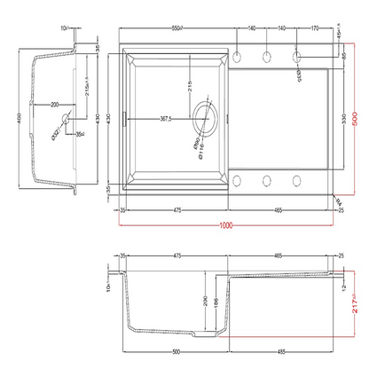 Easy 480 Granite Composite 1 Bowl Kitchen Sink