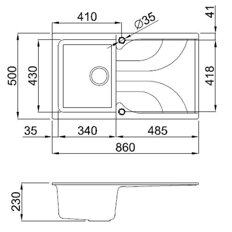 Reginox Elleci Ego 400 Granite Kitchen Sink White EGO400 W