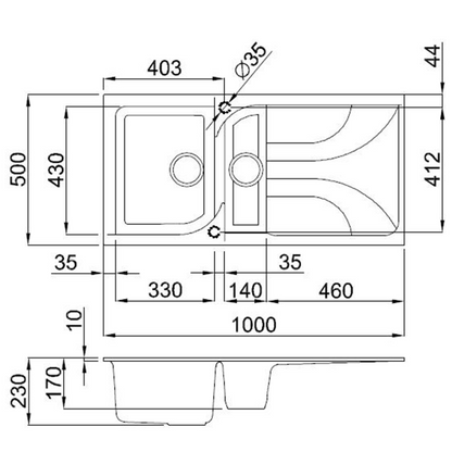 Reginox Elleci Ego 475 Granite Kitchen Sink