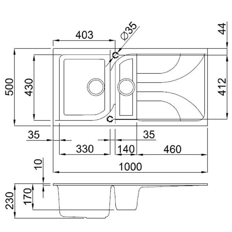 Reginox Elleci Ego 475 Granite Kitchen Sink