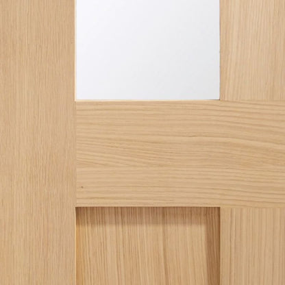 Image for XL Joinery Malton Shaker Internal Oak Door with Clear Glass 1981 x 838 x 35mm (33")