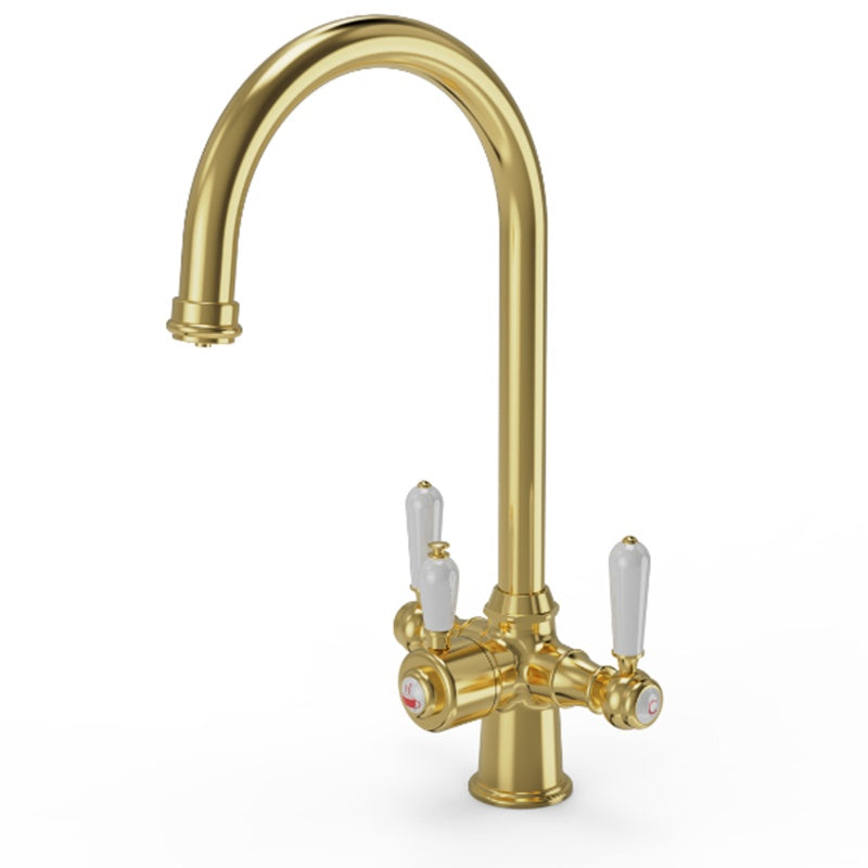 Ellsi Traditional Cruciform 3-in-1 Boiling Hot Water Kitchen Tap - All Finishes