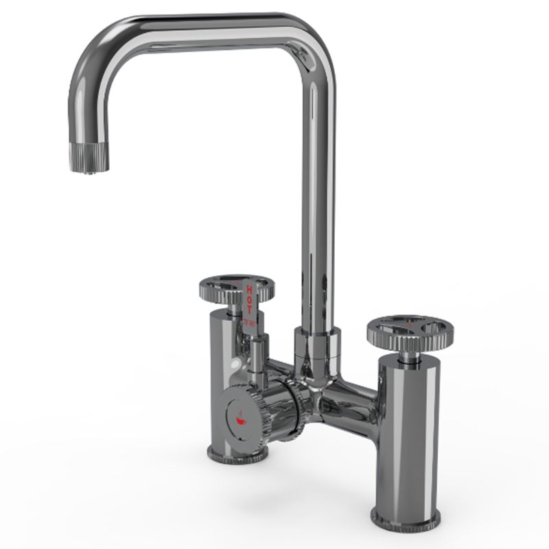 Ellsi Industrial Bridge 3 in 1 Hot Water Kitchen Tap - All Sizes