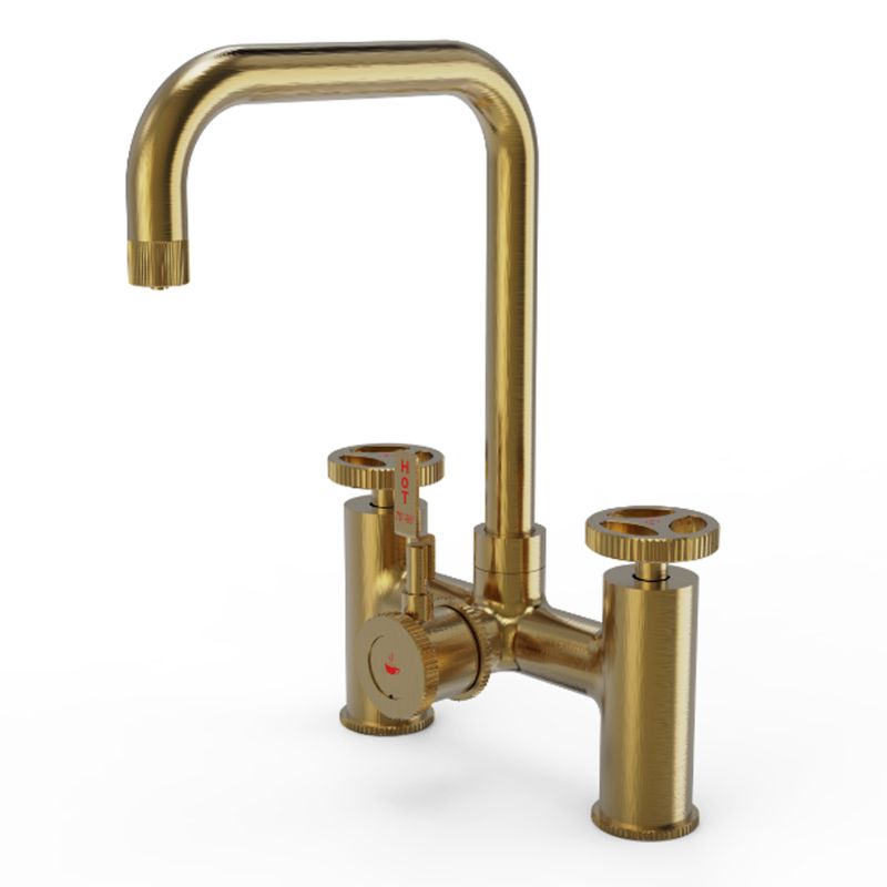 Ellsi Industrial Bridge 3 in 1 Hot Water Kitchen Tap - All Sizes