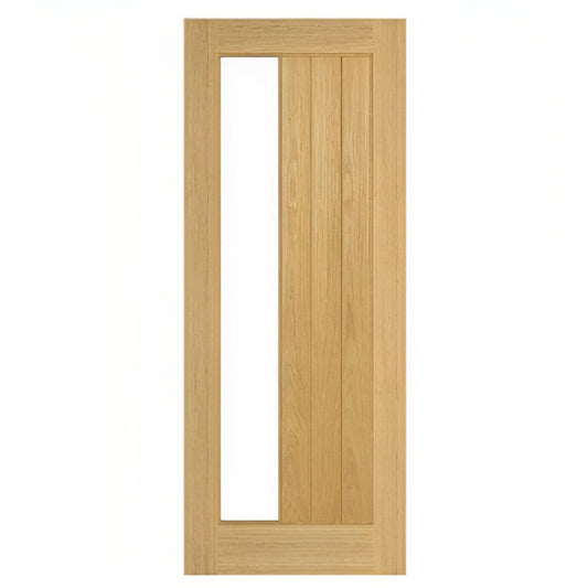 Deanta Ely Prefinished Oak 1SL Glazed Internal Fire Door FD30 - All Sizes