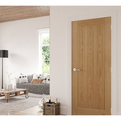 Deanta Ely Unfinished Interior Oak Door 2040 x 526 x 40mm