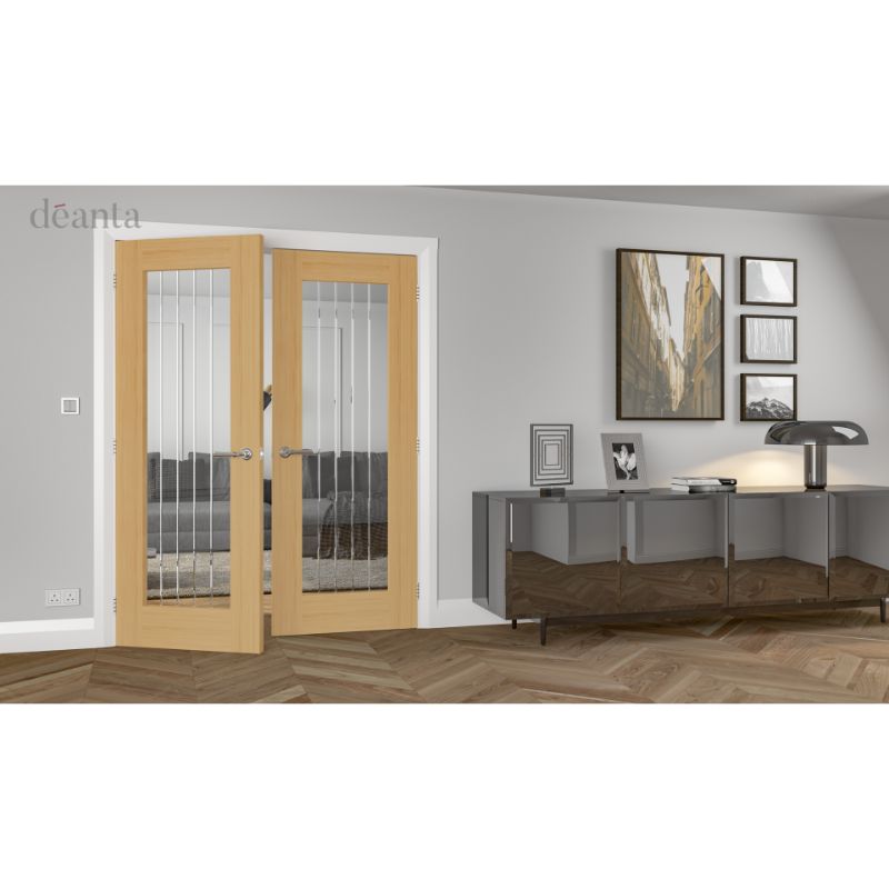 Image for Deanta Ely Unfinished Full 1L Glazed Interior Oak Door