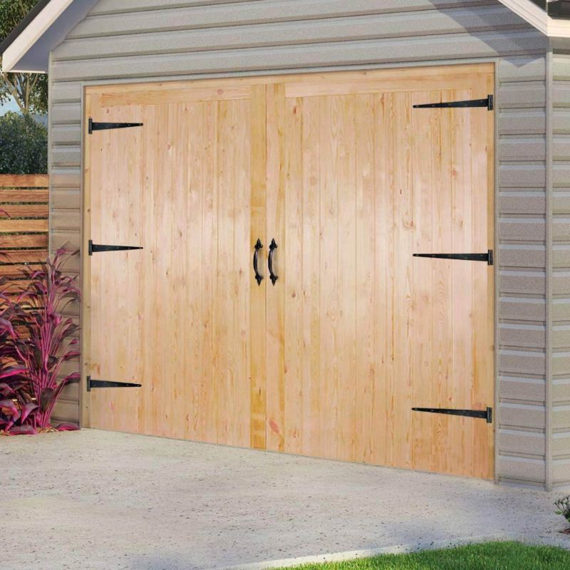 LPD Redwood Framed Ledged and Braced Garage Door