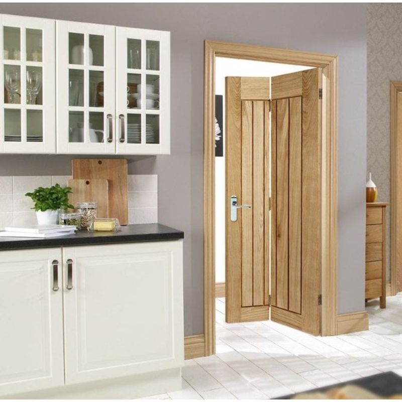 LPD Mexicano Oak Internal Bi Fold Door 78in x 30in x 35mm (1981 x 762mm)