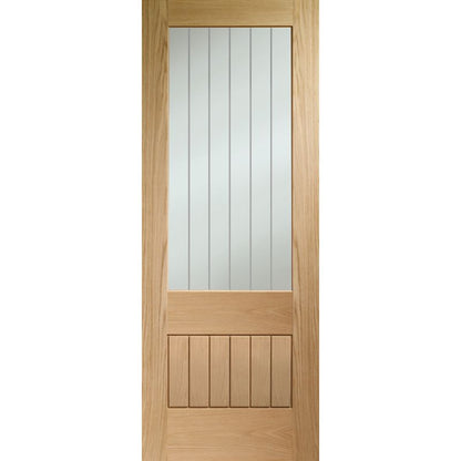 Internal Oak Suffolk 2XG (Clear Etched Glass) - All Sizes