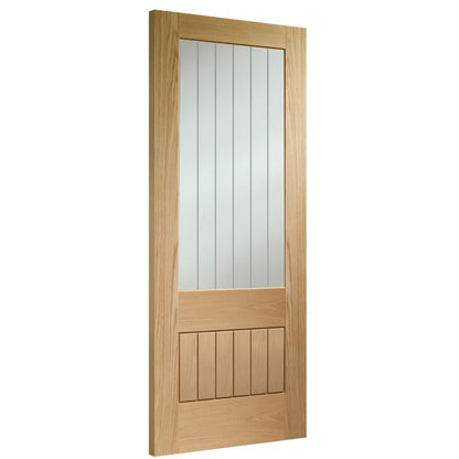 Internal Oak Suffolk 2XG (Clear Etched Glass) - All Sizes