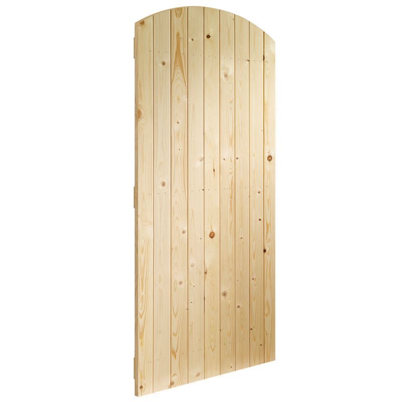 XL Joinery Ledged & Braced Arched Top External Pine Gate 1981 x 762mm