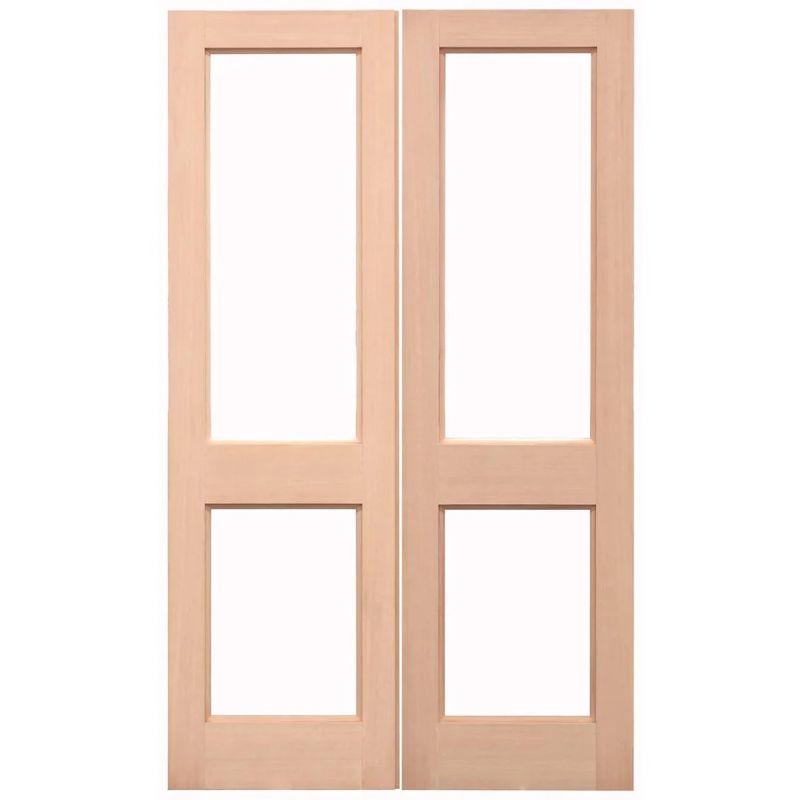 LPD 2XGG Hemlock Unglazed Exterior Door Pair 78in x 46in x 44mm (1981 x 1168mm)