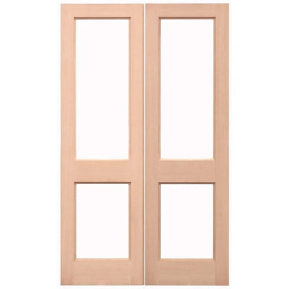 LPD 2XGG Hemlock Unglazed Exterior Door Pair 78in x 46in x 44mm (1981 x 1168mm)