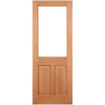 LPD 2XG Hardwood M&T 1 Double Glazed Clear Light Panel External Door - 1981mm x 762mm