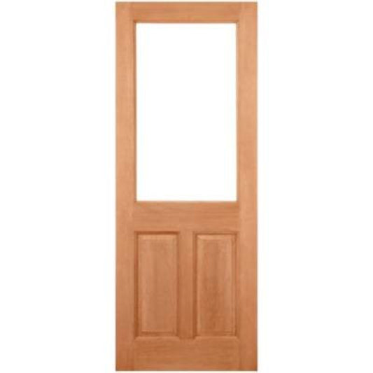 LPD 2XG Hardwood M&T 1 Double Glazed Clear Light Panel External Door - 1981mm x 762mm