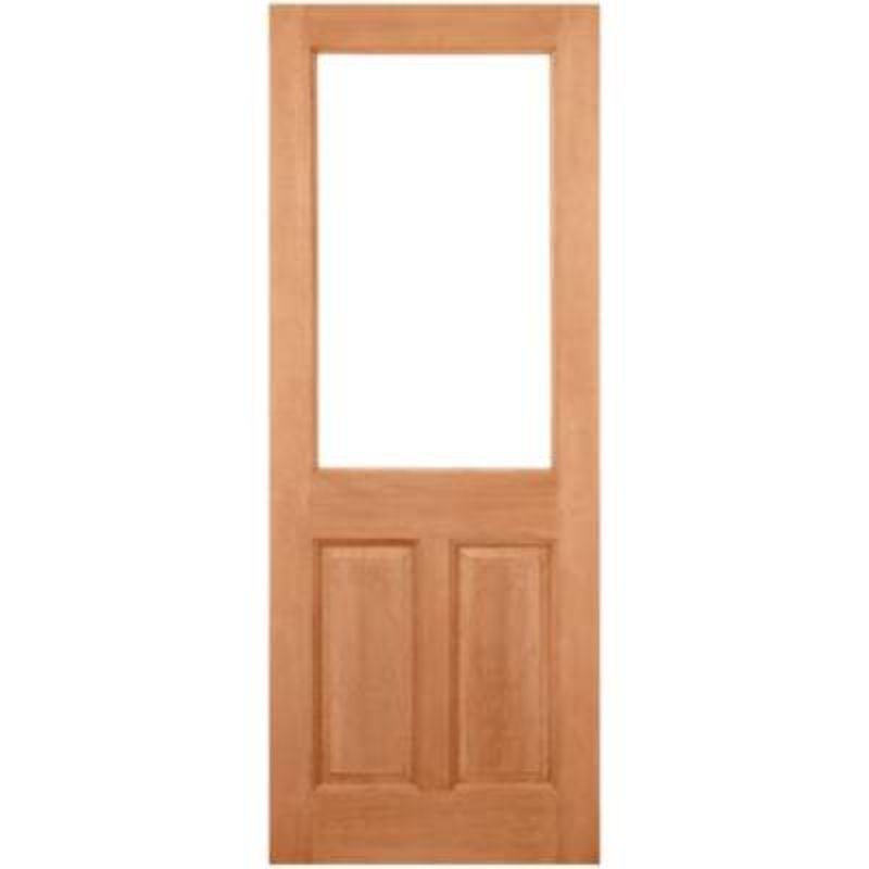 LPD 2XG Hardwood M&T 1 Double Glazed Clear Light Panel External Door - 2032mm x 813mm