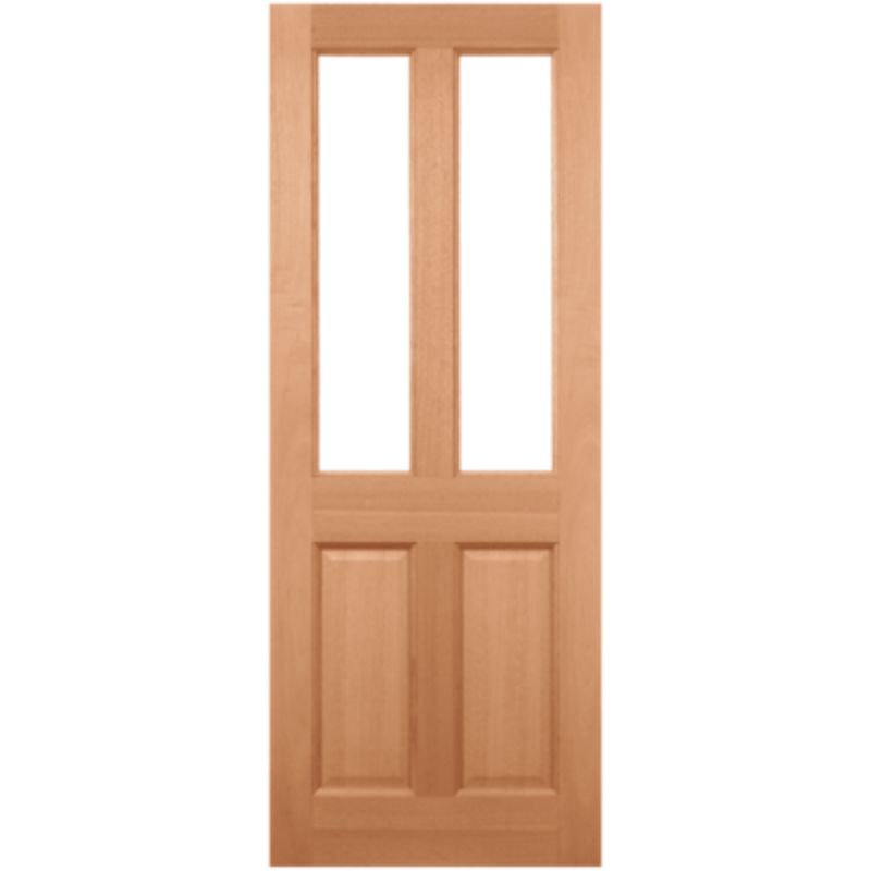 LPD Malton Hardwood M&T 2 Double Glazed Clear Light Panels External Doors - 1981mm x 762mm