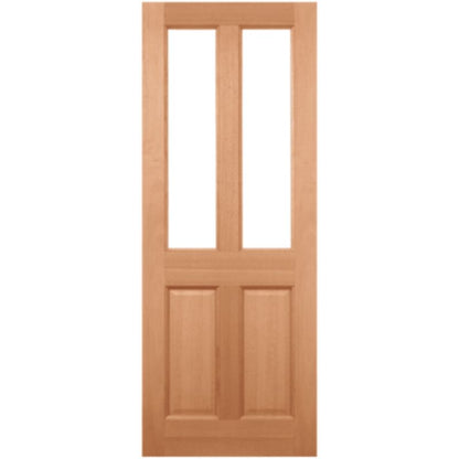 LPD Malton Hardwood M&T 2 Double Glazed Clear Light Panels External Doors - 1981mm x 762mm