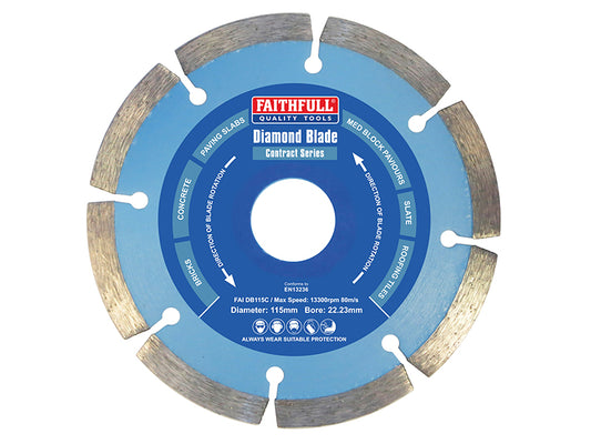 Faithfull Contract Diamond Blade 115 x 22.2mm