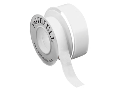 Faithfull P.T.F.E Tape 12mm x 12m White (Pack 10)