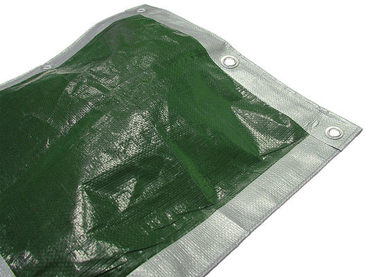 Faithfull Tarpaulin Green / Silver 5.4 x 3.6m (18 x 12ft) 80gsm