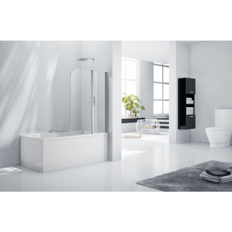 Aqua Aquaglass 6mm 2-Panel Double Folding Bath Screen 1500mm x 1200mm