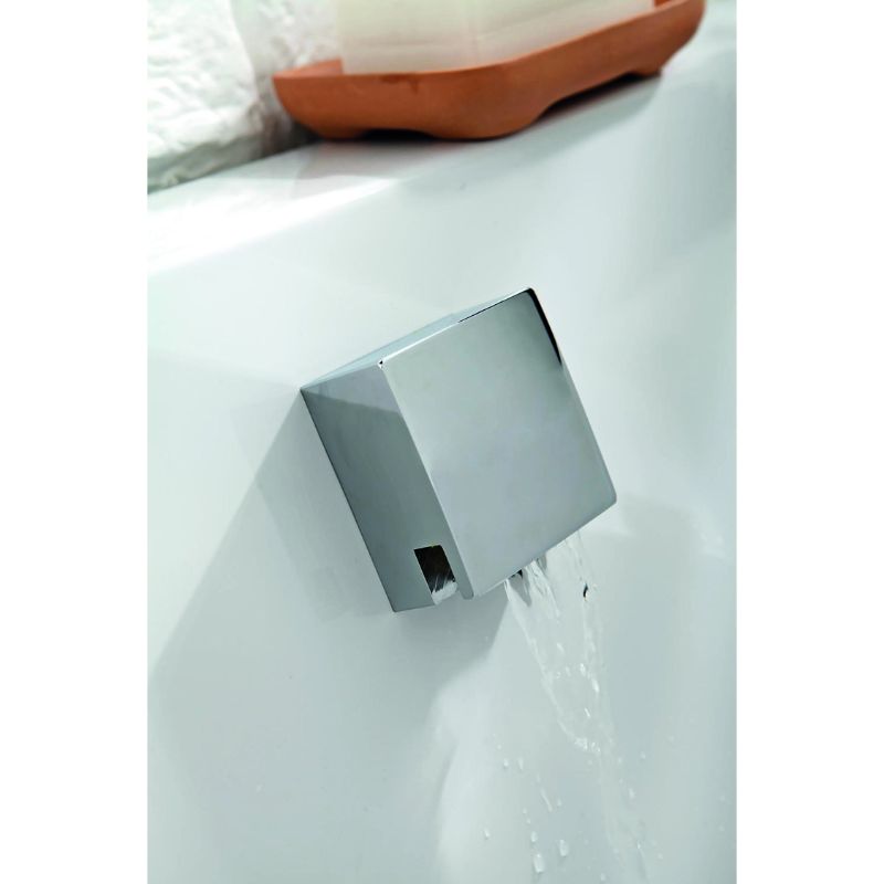 Aqua Cube Square Cascade Bath Filler - Chrome (requires valve to operate)