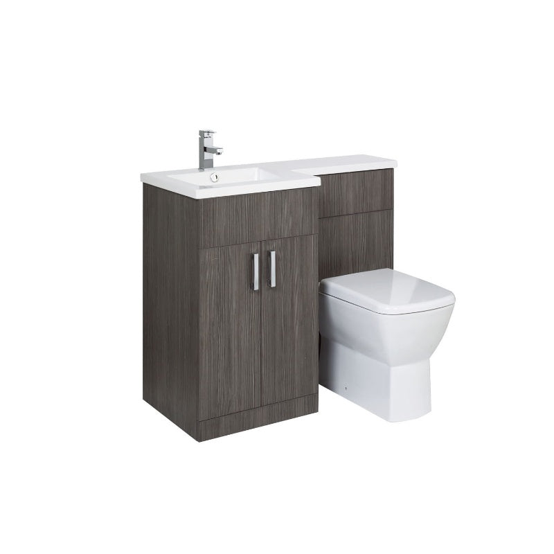 Aqua Aquatrend Petite WC Unit, Base Unit and Left Hand Basin - All Colours