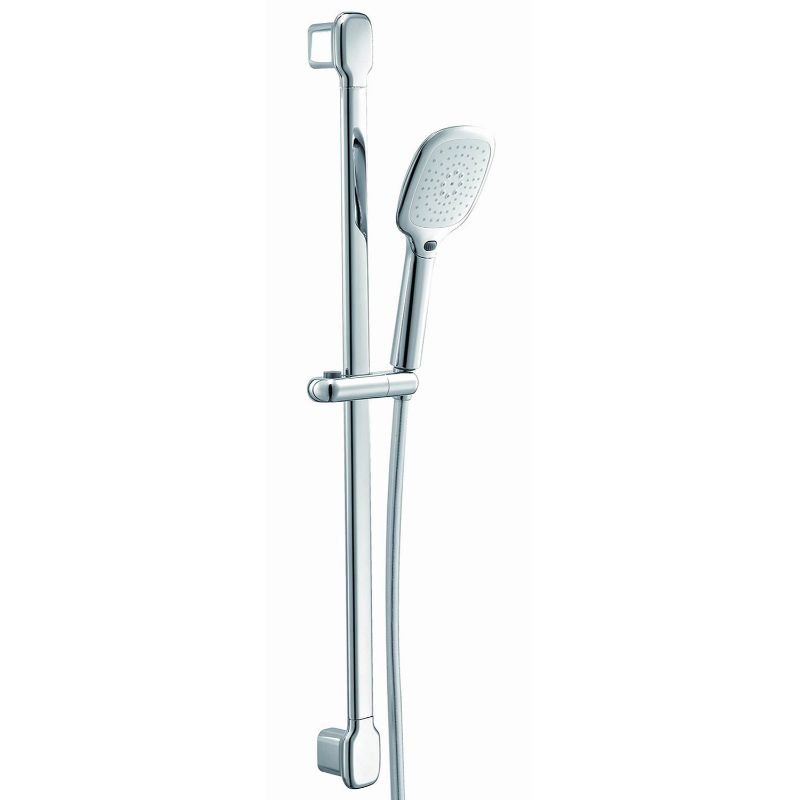 Aqua Dream Slide Rail Kit w/ Chrome Hose and 3 Jet Hand Shower - Chrome (requires outlet elbow)