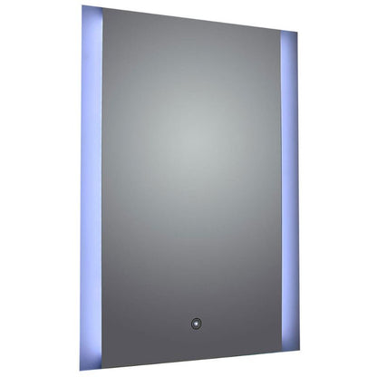 Aqua Ashbourne Rectangular Mirror w/ Frosted LED Side Lights - All Sizes