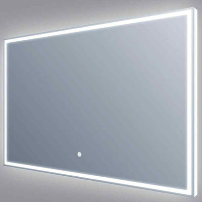 Aqua Luxe Rectangular LED Mirror with Demister Pad & On/Off Touch Sensor - 800mm x 600mm