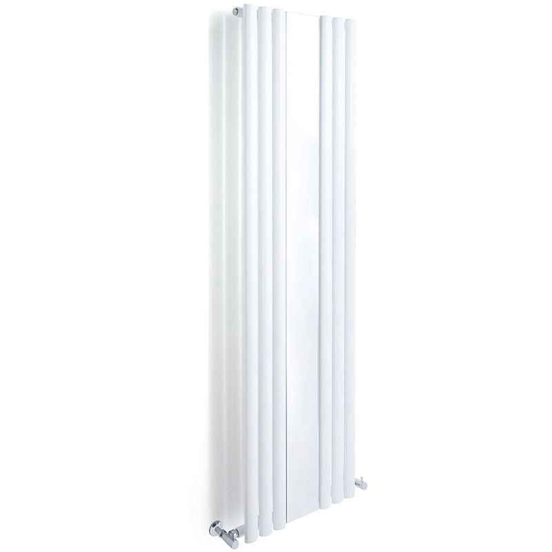 Aqua Bordeaux Vertical Wall-Mounted Radiator - 1800mm x 500mm - White