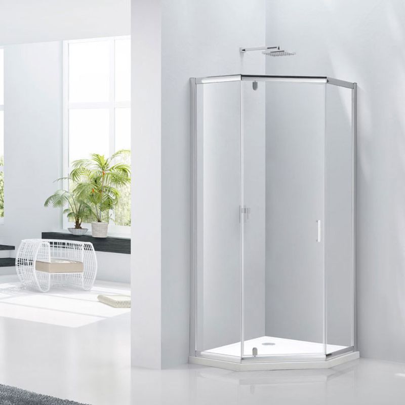 Aquaglass Purity Pentagonal eShower Enclosure (Clear Glass) - 900mm x 1950mm