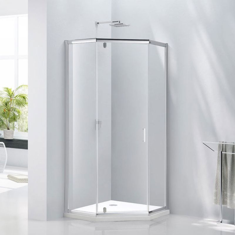 Aquaglass Purity Pentagonal eShower Enclosure (Clear Glass) - 900mm x 1950mm