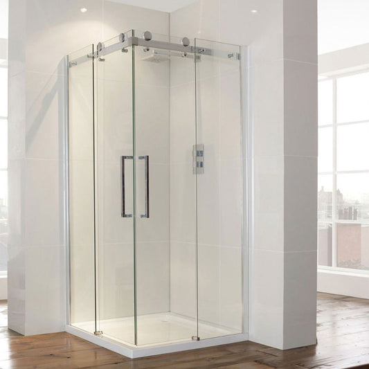 Aquaglass Frameless Corner Entry Shower Enclosure - 9000mm x 1900mm 